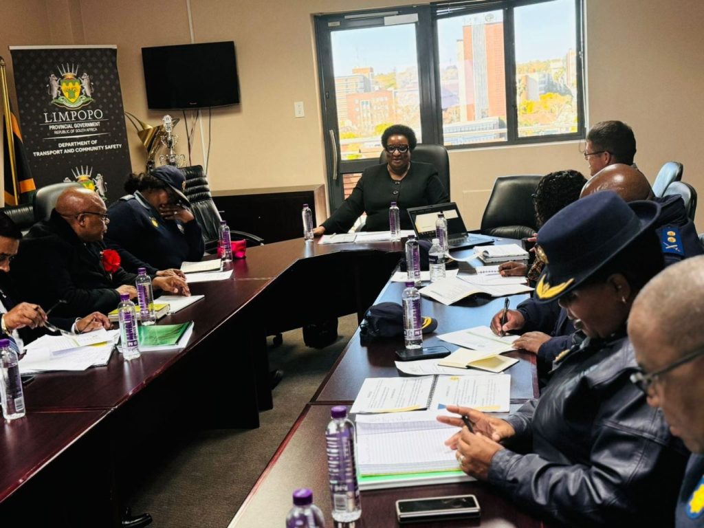 Limpopo Department of Transport and Community Safety, MEC Violet Mathye meets with SAPS