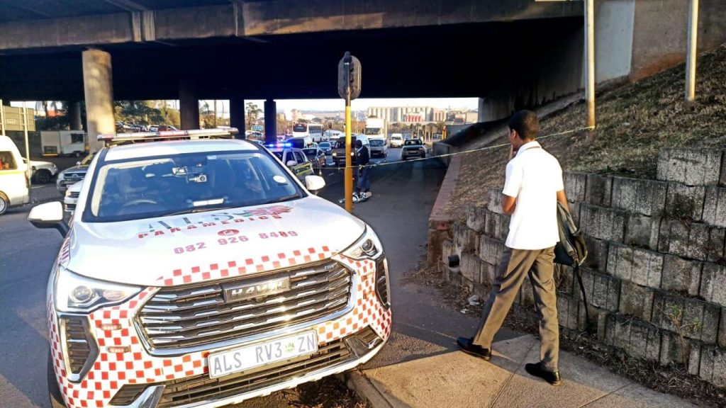 ALS Paramedics responded to a fatal shooting incident on Basil February Road under the M4 bridge in Merebank